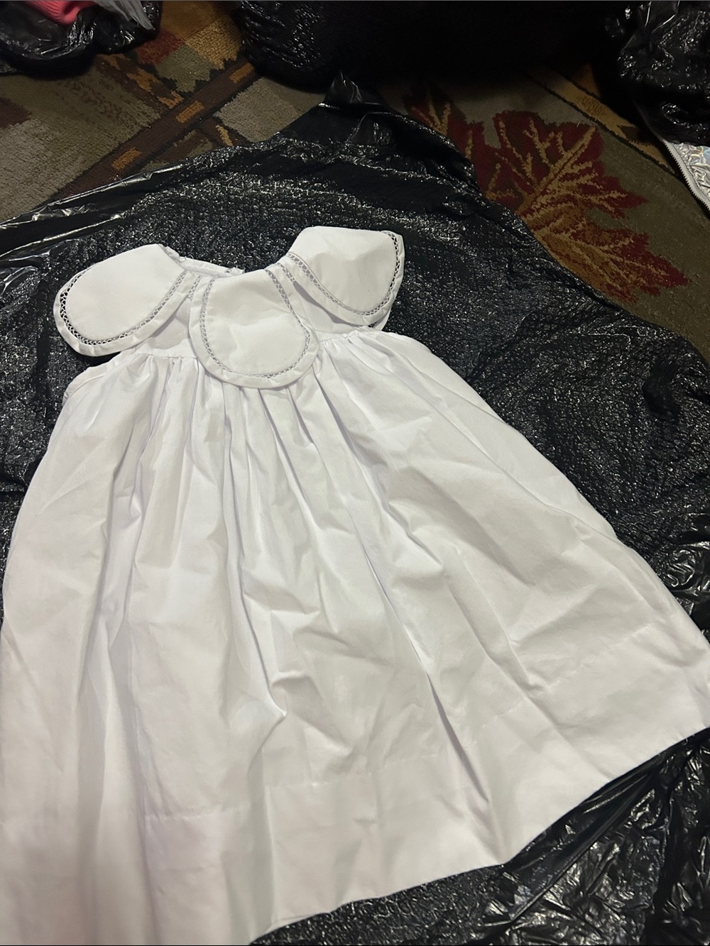 White Baby Dress with Peter Pan Collar